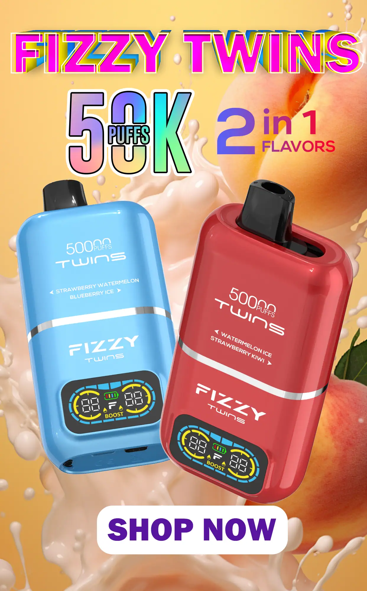 FIZZY TWINS 50000 Puffs